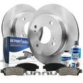 thumbnail image 1 of Detroit Axle - Rear Brake Kit for 06-08 Hyundai Accent, 06-11 Kia Rio 06-07 Rio5  2006 2007 2008 2009 2010 2011 Disc Brake Rotors Ceramic Brake Pads, 1 of 7
