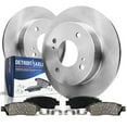 thumbnail image 1 of Detroit Axle - Rear Brake Kit for 2012-2017 2019 Hyundai Accent, 2012-2017 Kia Rio, 2013 2014 2015 2016 Disc Brake Rotors Ceramic Brakes Pads Replacement: 10.32 inch Rotors, 1 of 7