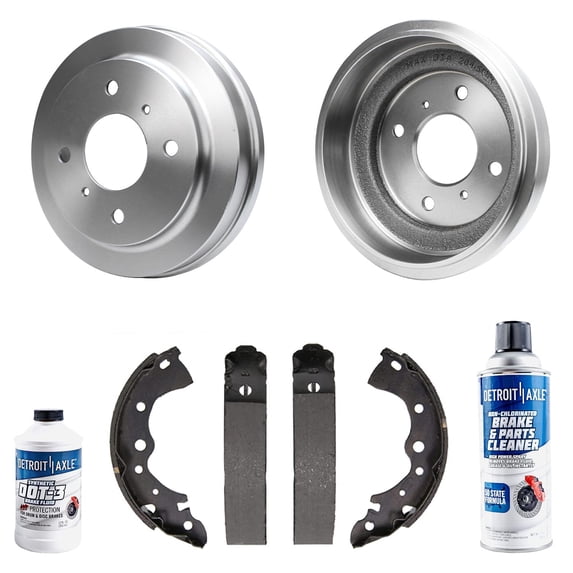 Detroit Axle - Rear Brake Kit for 2001-2006 Nissan Sentra Brake Drums and Brakes Shoes 2002 2003 2004 2005 Replacement