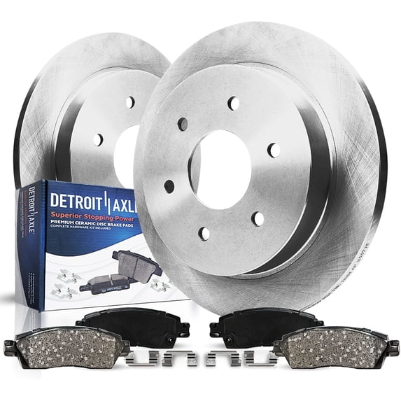 Detroit Axle - Rear Brake Kit for 2005-2015 Nissan Armada 2004-2015 TITAN 2004 Pathfinder Armada 2004-2010 Infiniti QX56 Brake Rotors Ceramic Brake Pads: 12.60'' inch Rotors