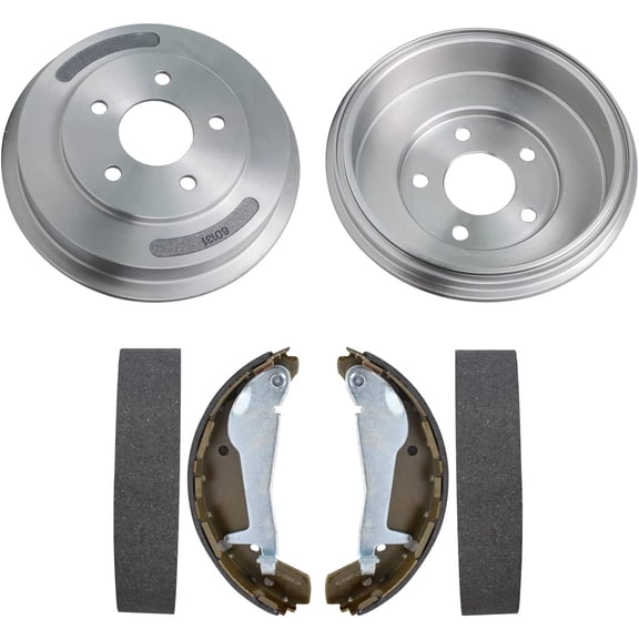 Detroit Axle - 5 Lug Rear Brake Kit for 2009-2011 Chevrolet HHR 09-10 Cobalt Pontiac G5 Brake Drums Brakes Shoes 2010 2011 Replacement