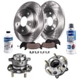 thumbnail image 1 of Detroit Axle - Rear Brake Kit for 2014-2017 Honda Accord, Disc Brake Rotors Ceramic Brake Pads Wheel Bearing and Hubs 2015 2016 Replacement: 11.10" inch Rotor, 1 of 8