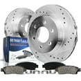 thumbnail image 1 of Detroit Axle - Rear Brake Kit for Chevy Silverado Sierra 1500 Suburban Yukon XL Tahoe Escalade ESV Drilled & Slotted Brake Rotors Ceramic Brakes Pads, 1 of 5