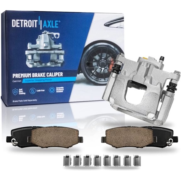 Detroit Axle - Rear Brake Kit for Dodge Nitro Jeep Liberty Wrangler JK, Disc Brake Caliper and Ceramic Brake Pads Replacement