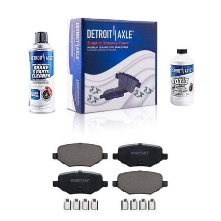 Detroit Axle - Rear Brake Pads for Ford Edge Explorer Flex Taurus Lincoln MKS MKX Ceramic Brake Pads