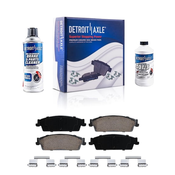 Detroit Axle - Rear Brake Pads for Silverado GMC Sierra Yukon XL Suburban 1500 Tahoe Avalanche Cadillac Escalade ESV EXT, 2 Ceramic Brake Pads Replacement