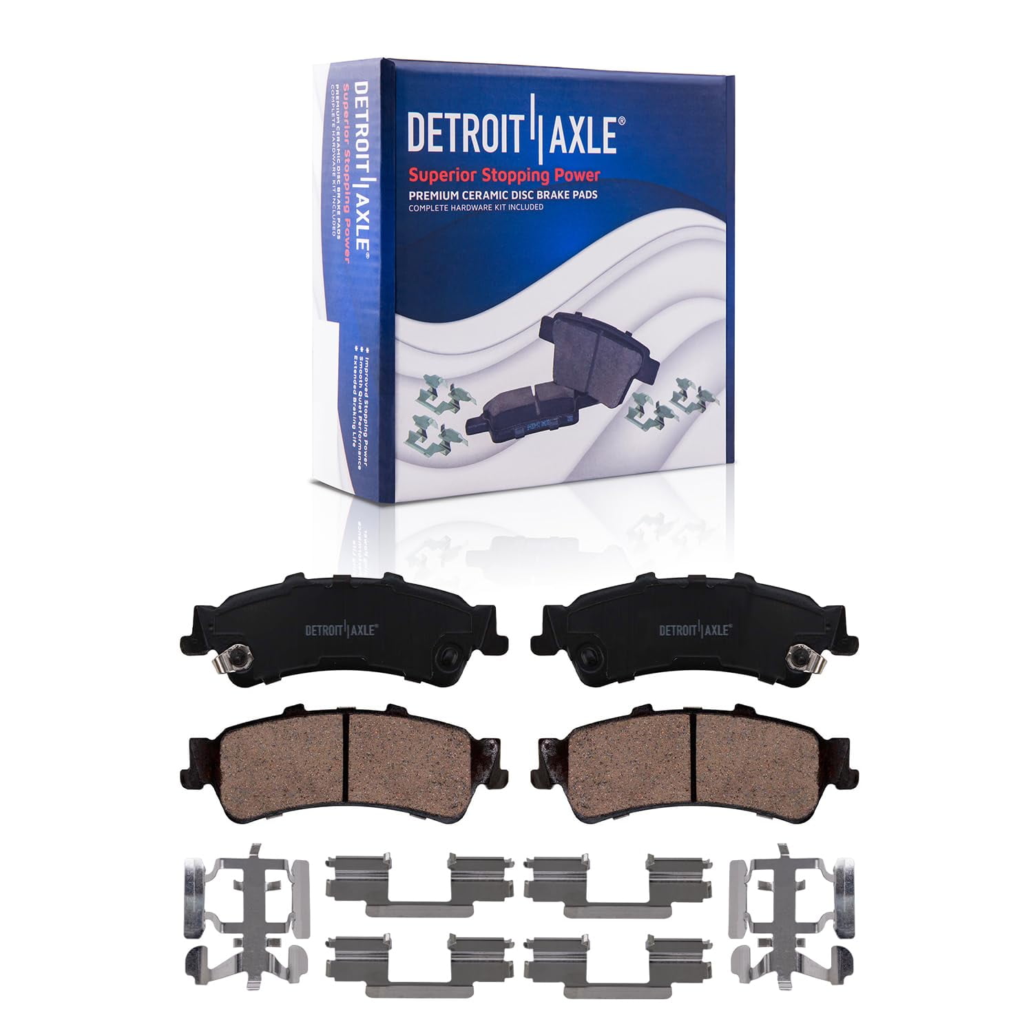 Detroit Axle Rear Brake Pads for Chevrolet GMC Silverado Sierra 1500