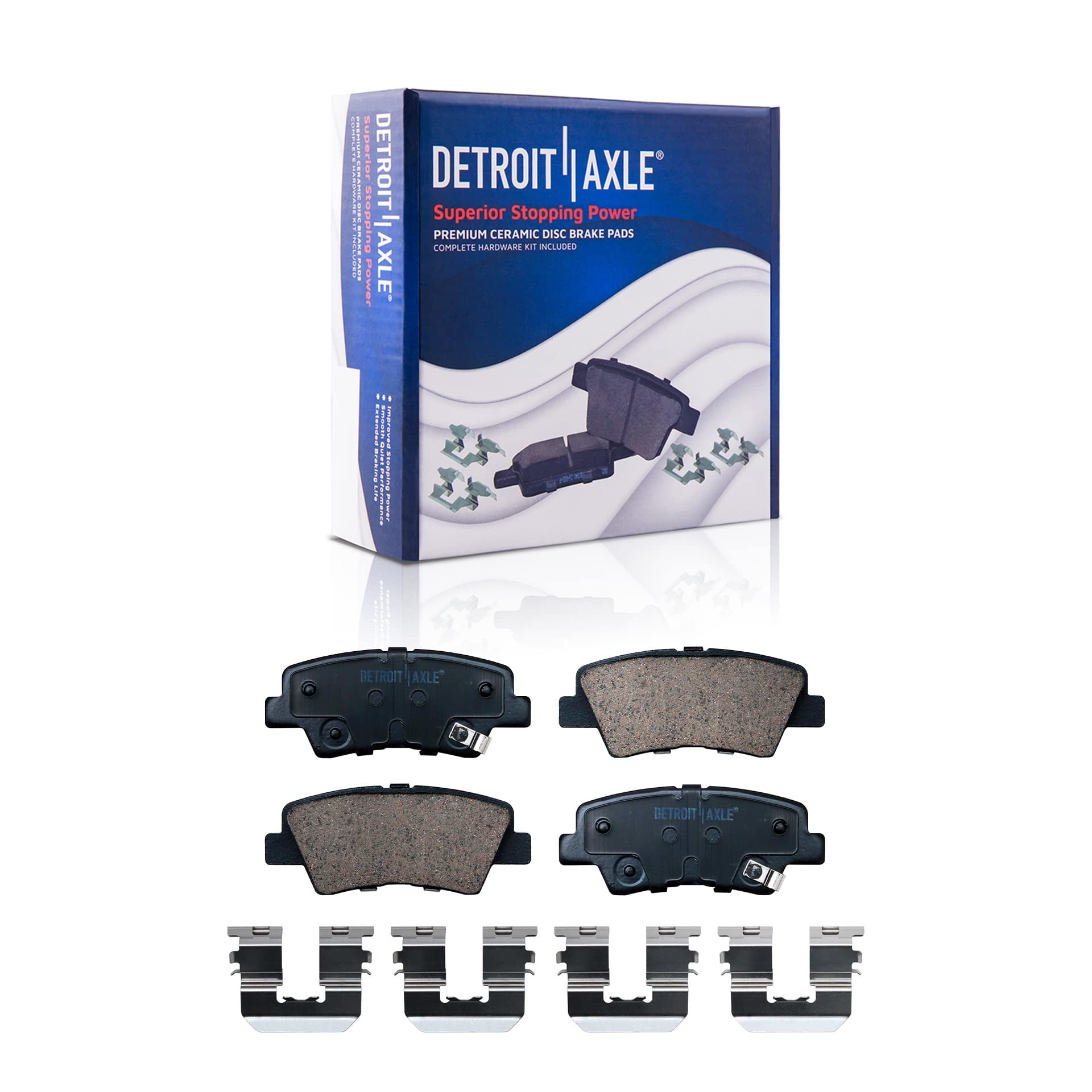 Detroit Axle Rear Brake Pads for Hyundai Accent Elantra Sonata