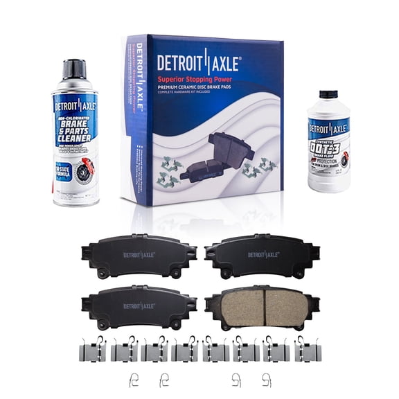 Detroit Axle - Rear Ceramic Brake Pads for Toyota Sienna Highlander Mirai Prius V Lexus GS200t GS350 GS450h IS200t IS250 IS300 IS350 RC200t RC300 RC350 RX350 RX450h
