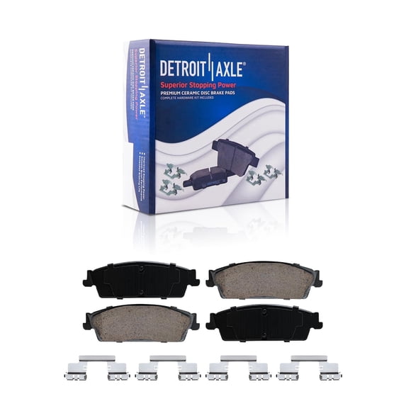 Detroit Axle - Rear Brake Pads for 2007-2013 Chevrolet Silverado 1500 GMC Sierra 1500 Avalanche, 2007-2014 Suburban Yukon XL 1500 Tahoe Cadillac Escalade ESV EXT, Ceramic Brake Pads Replacement