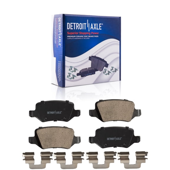 Detroit Axle - Rear Brake Pads for 2006-2011 Mercedes-Benz B200, Ceramic Brake Pads with Hardware Set 2007 2008 2009 2010 Replacement