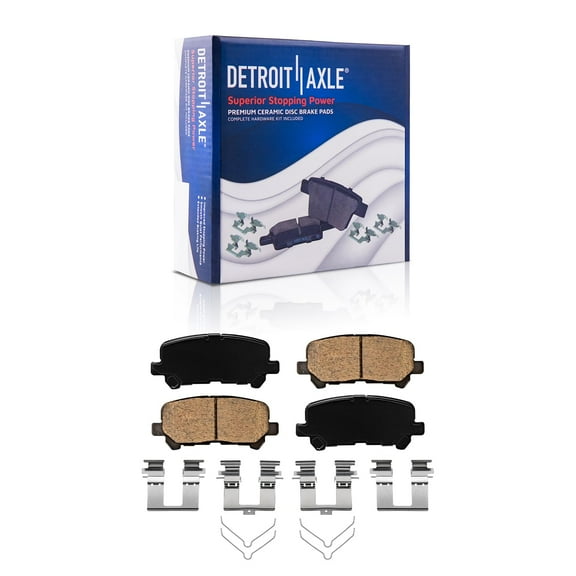Detroit Axle - Rear Brake Pads for 2009-2015 Honda Pilot 2011-2017 Odyssey 2007-2013 MDX ZDX Ceramic Brake Pads Replacement