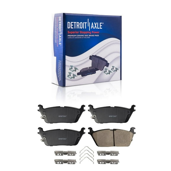 Detroit Axle - Rear Ceramic Brake Pads for 22-24 Jeep Grand Wagoneer 23-24 Grand Wagoneer L 19-25 Ram 1500