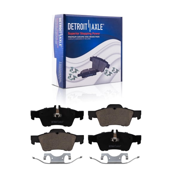 Detroit Axle - Rear Brake Pads for Mercedes-Benz CL500 CL600 CLS550 E320 E350 E500 E550 S400 S430 SL500, Ceramic Brake Pads Replacement