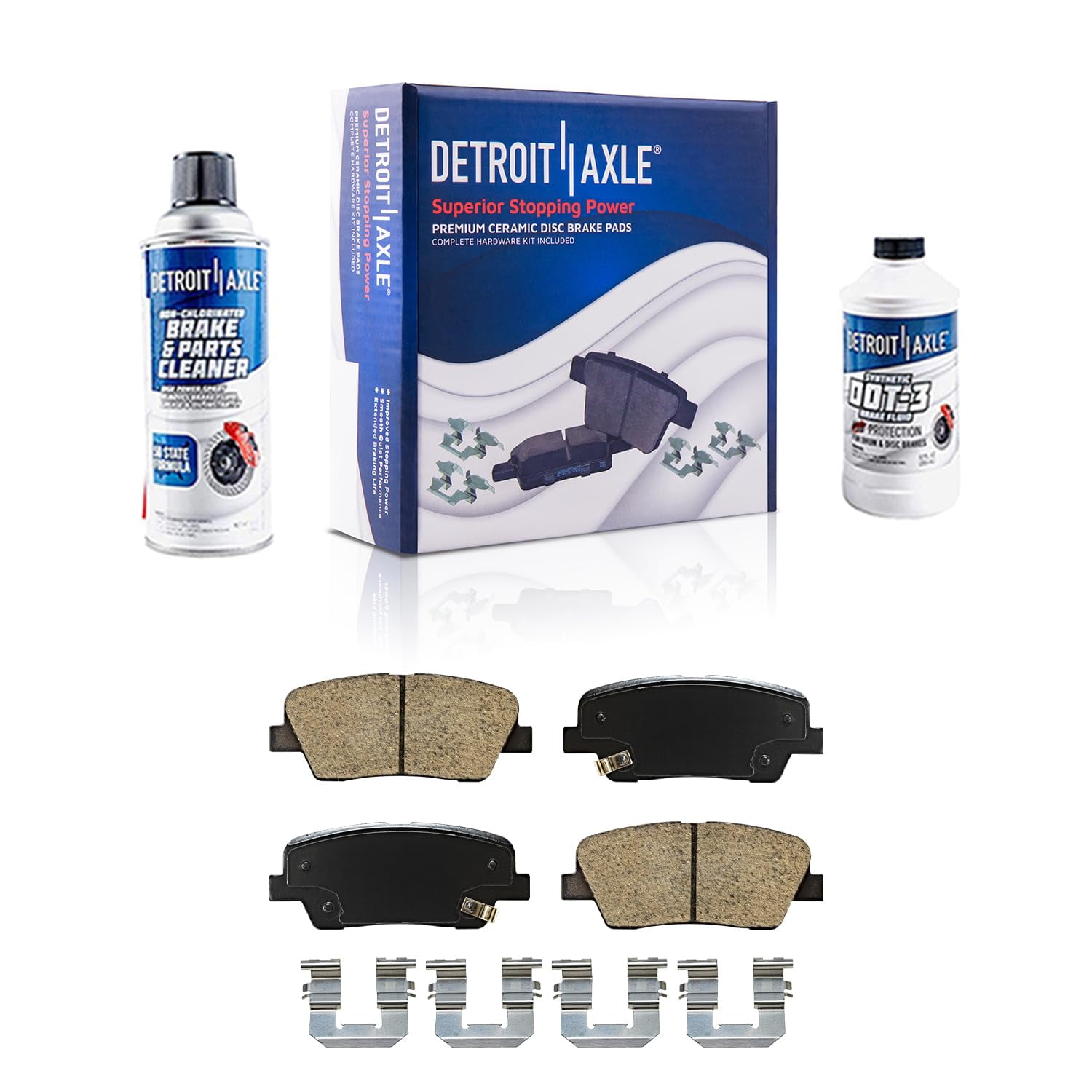 Set Of Rear Ceramic Brake Pads With Hardware - Fits Hyundai, Kia & Genesis Models 8 thumbnail image