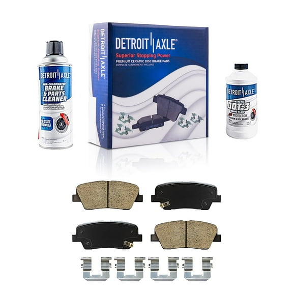 Detroit Axle - Rear Brake Pads for Hyundai Entourage Equus Genesis Coupe Santa Fe XL Kia K900 Borrego Sedona, Ceramic Brake Pads Set Replacement