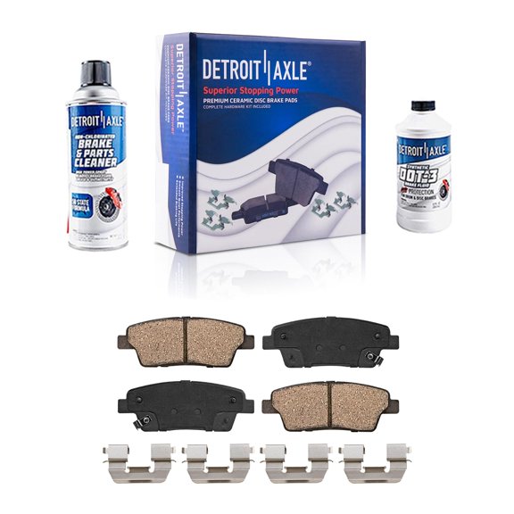 Detroit Axle - Rear Brake Pads for Hyundai Genesis Kia K900 Mini Cooper Countryman Paceman - 4pc Set