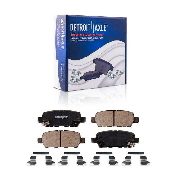 Detroit Axle - Rear Brake Pads for Infiniti QX60 Nissan Murano Pathfinder Quest Suzuki Grand Vitara Infiniti JX35, Ceramic Brake Pads Replacement