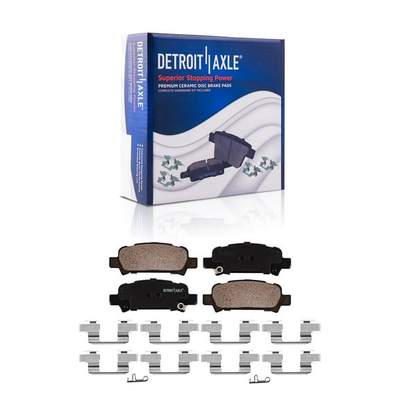 Detroit Axle - Rear Ceramic Brake Pads w/Hardware for Subaru Baja Forester Impreza Legacy Outback