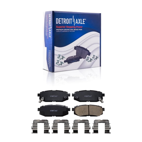 Detroit Axle - Rear Brake Pads for Subaru Outback Forester Legacy BRZ B9 Tribeca Scion FR-S Toyota 86 Ceramic Brake Pads Replacement