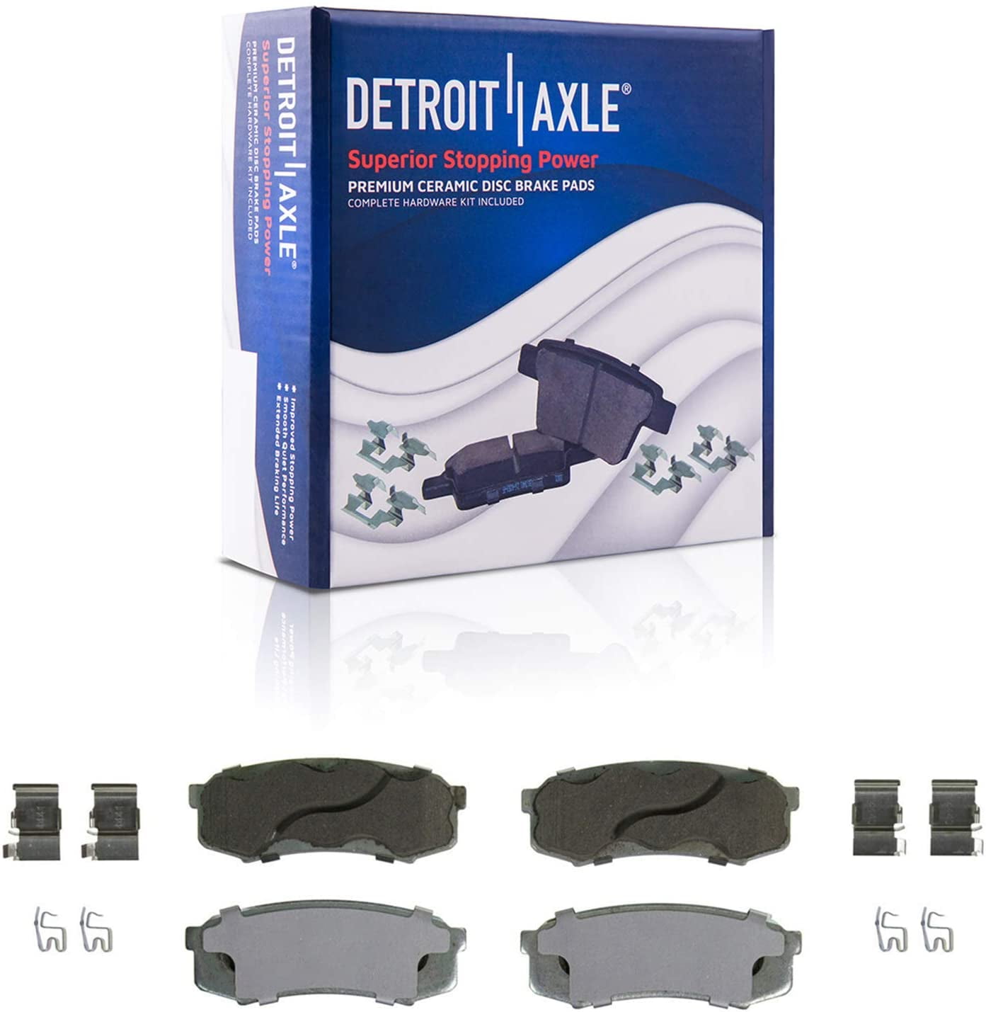 Detroit Axle Rear Brake Pads for Toyota 4Runner FJ Cruiser Sequoia