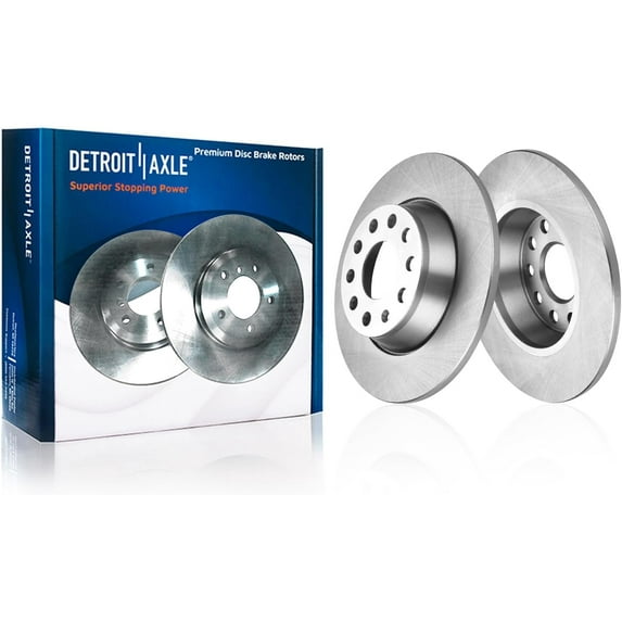 Detroit Axle - Rear Brake Rotors Replacement for VW Tiguan Jetta Limited Passat Audi A3 Q3 Quattro, CC Eos, Disc Brake Rotors: 11.10" inch Rotors