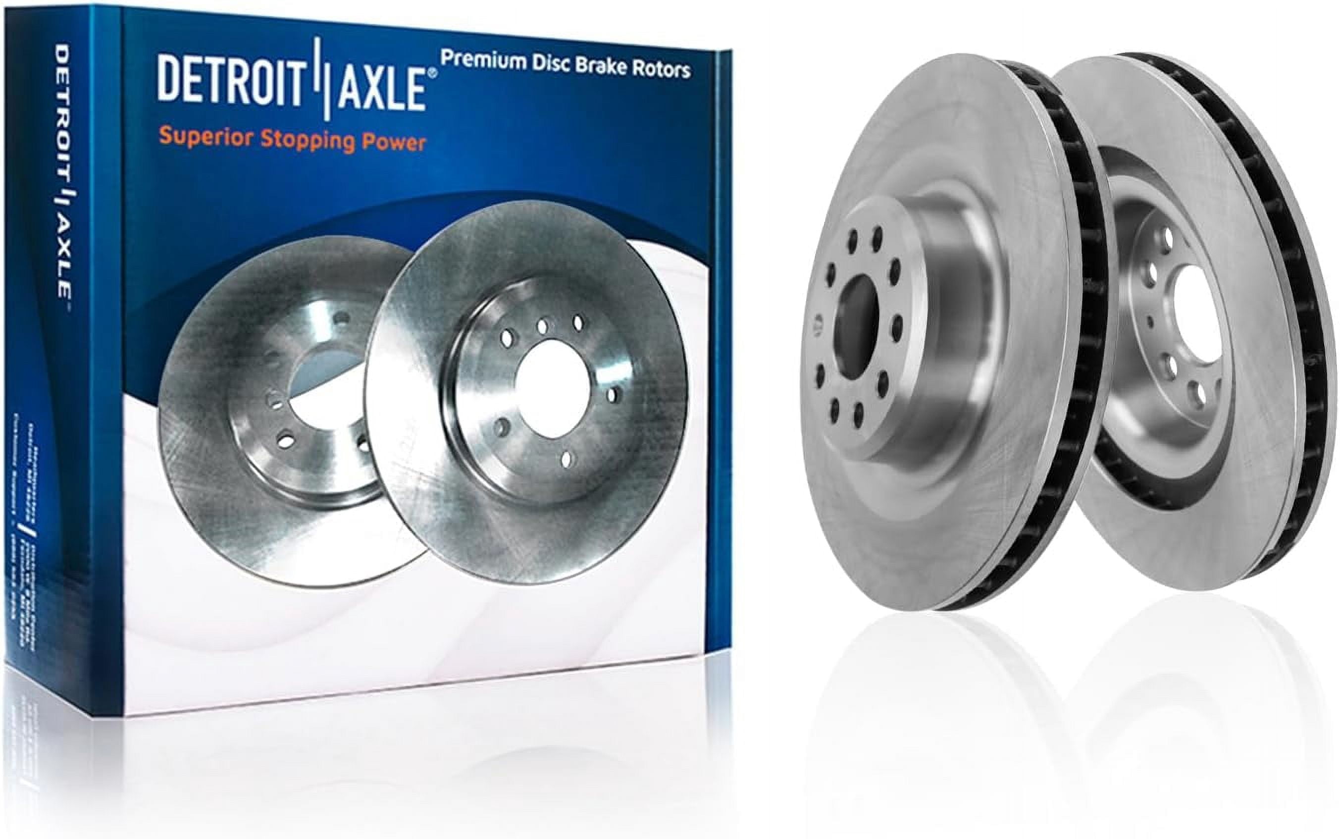 Detroit Axle - Rear Brake Rotors for 2016-2021 Tesla Model S Model X, 2017 2018 2019 2020 Disc Brake Rotors Replacement: 14.37" inch Rotors