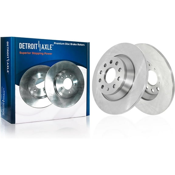 Detroit Axle - Rear Brake Rotors for VW Tiguan Jetta Audi Q3 TT Quattro Disc Brake Rotors Replacement : 11.81" inch Brakes Rotors
