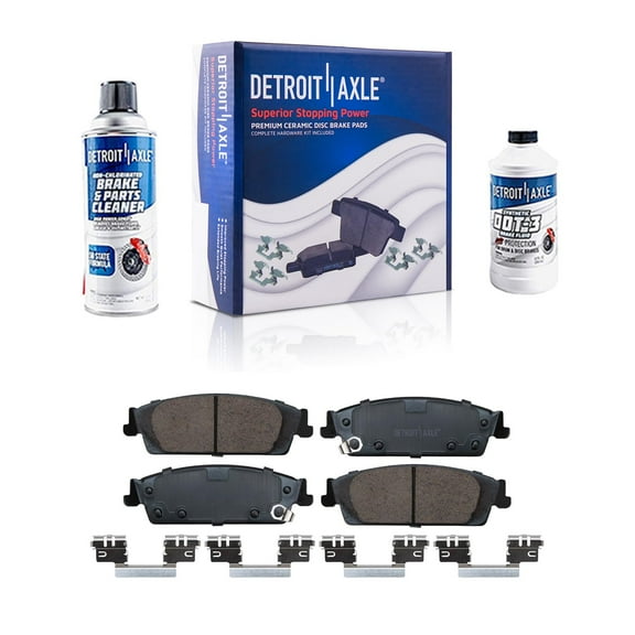Detroit Axle - Rear Brakes Brake Pads Replacement for Cadillac Escalade Chevy Tahoe GMC Yukon Fits select: 2015-2018 CHEVROLET SILVERADO K1500 LT, 2014 CHEVROLET SILVERADO K1500