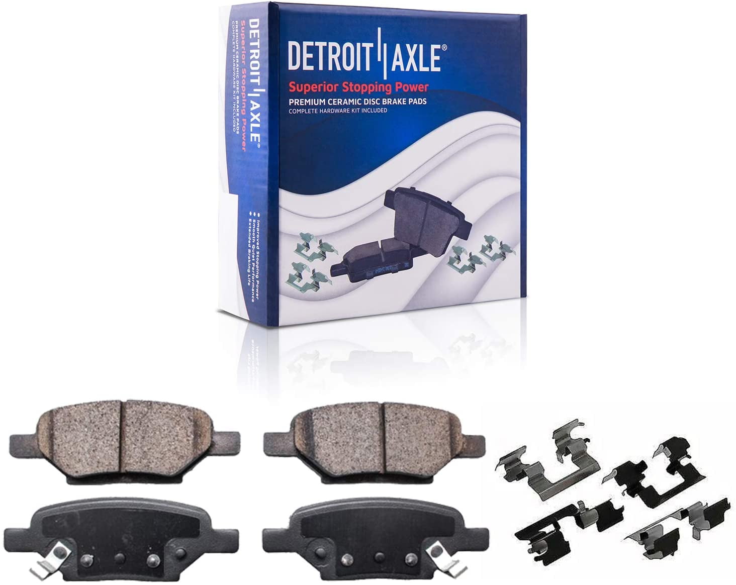 Detroit Axle Rear Brakes Brake Pads Replacement for Chevy Malibu