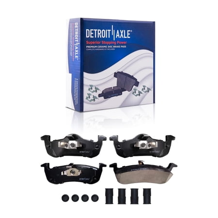 Detroit Axle - Rear 2pc Ceramic Brake Pads for 2007-2017 Ford Expedition Lincoln Navigator 2013-2019 Lincoln MKT, 2014 2015 2016