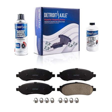 Detroit Axle - Rear Brakes Brake Pads Replacement for Ford F-250 F-350 Super Duty Fits select: 2005-2007 FORD F250 SUPER DUTY, 2006-2007 FORD F350 SRW SUPER DUTY