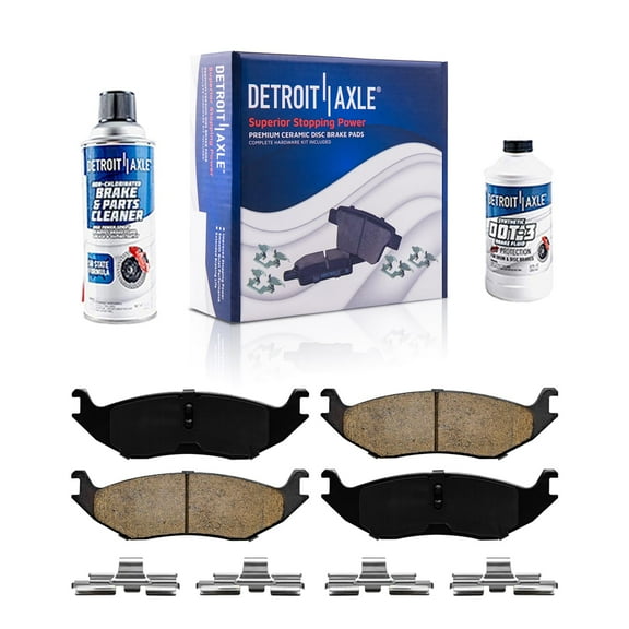 Detroit Axle - Rear Brakes Brake Pads Replacement for Dodge Durango Ram 1500 Chrysler Aspen