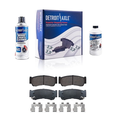 Detroit Axle - Rear Brakes Brake Pads Replacement for Hyundai Santa Fe Fits select: 2007-2009 HYUNDAI SANTA FE GLS
