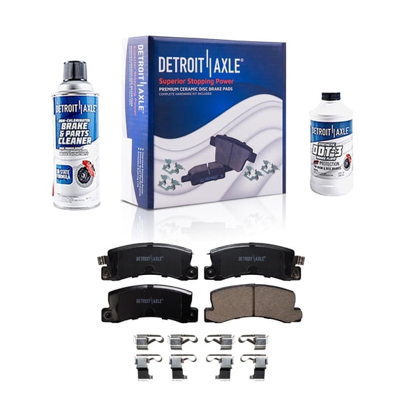 Detroit Axle - 4pc Rear Brake Pads for Toyota Camry Celica Solara Lexus ES250 ES300 RX300, Ceramic Brake Pads w/Hardware Replacement