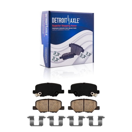 Detroit Axle - Rear Brake Pads for Mazda 3 6 Mitsubishi Outlander Sport, Ceramic Brake Pads w/Hardware Replacement