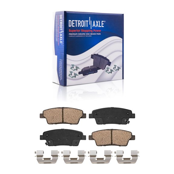 Detroit Axle - Rear Ceramic Brake Pads Assembly Replacement for Mini Cooper Countryman Paceman Hyundai Genesis K900