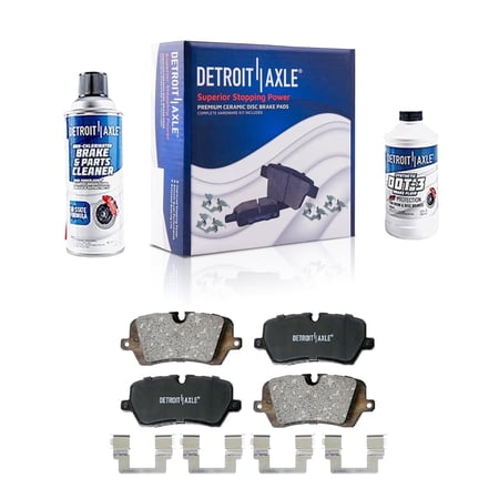 Detroit Axle - Rear Brake Pads for Land Rover Range Rover Sport Discovery Defender 90 110 130, Ceramic Brake Pads w/ Hardware Replacement