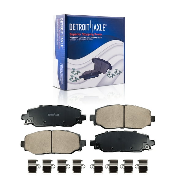 Detroit Axle - Rear Ceramic Brake Pads for Jeep 2018-2023 Wrangler [Heavy Duty Brakes - BR2 & BR6 Code], Replacement 2019 2020 2021 2022 Brake Pads with Hardware