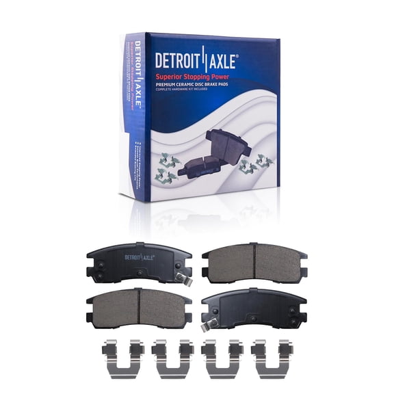 Detroit Axle - Rear Brake Pads for Chevy Impala Monte Carlo Buick Allure Century Regal Rendezvous Pontiac Aztek Grand Prix Ceramic Brake Pads Replacement
