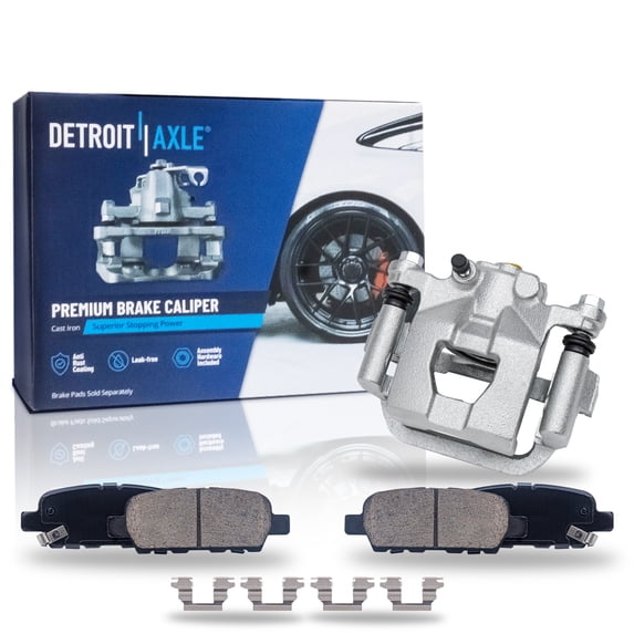 Detroit Axle - Rear Ceramic Brake Pads Right Disc Caliper Replacement for Nissan Altima Maxima Fits select: 2015 NISSAN ALTIMA 2.5/S/SV/SL, 2013-2014 NISSAN ALTIMA 3.5S/3.5SV/3.5SL