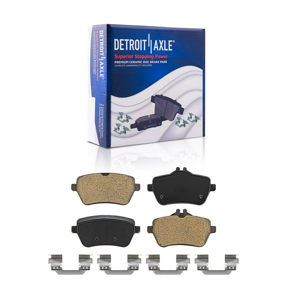 Detroit Axle - Rear Ceramic Brake Pads Set Assembly Replacement for Benz S400 S450 S550 S550E S560 SL400 SL450 SL550