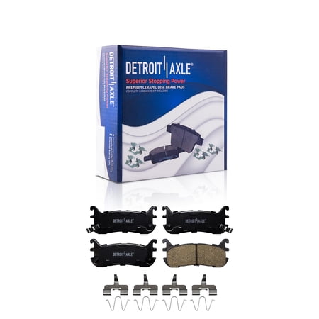 Detroit Axle - Rear Ceramic Brake Pads Set for Ford Escort Mazda Protege Miata Mercury Tracer - 2pc Set