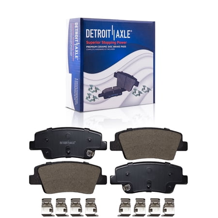 Detroit Axle - Rear Ceramic Brake Pads for Genesis G80 GV60 GV70 Hyundai Ioniq 5 Ioniq 6 EV6