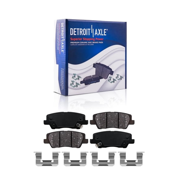 Detroit Axle - Rear Brake Pads for 2013-2019 Cadillac ATS 2014-2019 CTS, Ceramic Brake Pads 2015 2016 2017 2018