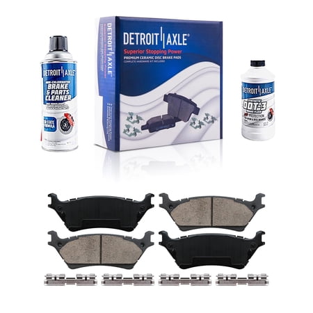 Detroit Axle - Rear Brake Pads for 2012-2020 Ford F-150 2013 2014 2015 2016 2017 2018 2019 Ceramic Brake Pads w/Hardware Replacement