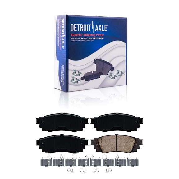 Detroit Axle - Front Brake Pads for Toyota Camry RAV4 Avalon Prius C-HR Lexus ES250 RX350 RX350L RX450h RX450hL UX200 UX250h, Ceramic Brake Pads w/Hardware Replacement