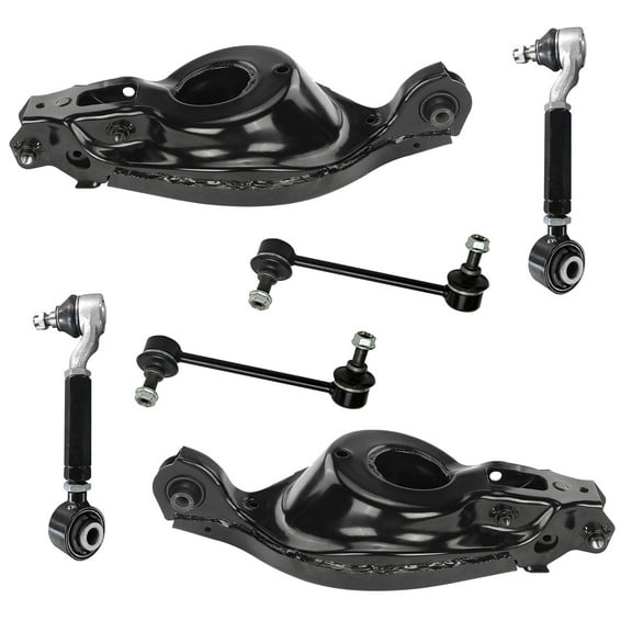 Detroit Axle - Rear Control Arms Sway Bars for 09-15 Honda Pilot 08-13 MDX, 4 Upper Lower Control Arms with Ball Joint 2 Sway Bars 2009 2010 2011 2012 2013 2014 2015 Replacement Suspension Kit