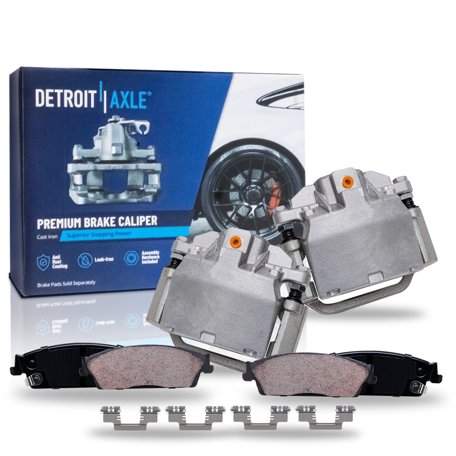 Detroit Axle Rear Disc Brake Calipers Brakes Brake Pads Replacement for Cadillac Escalade GMC