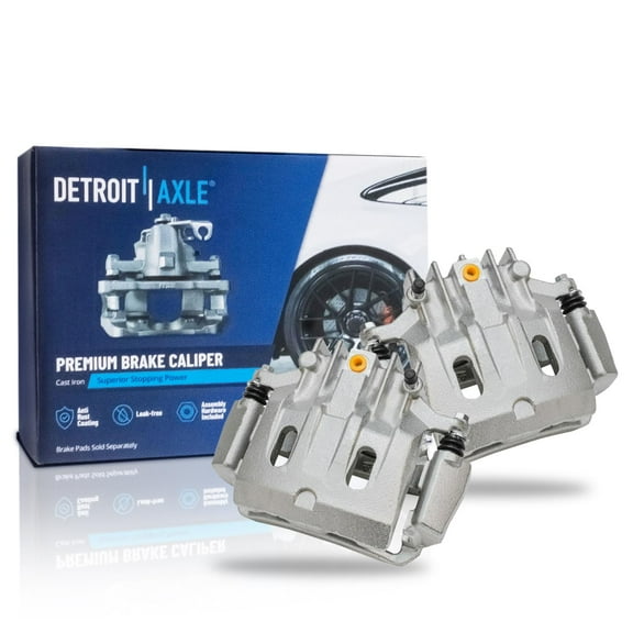 Detroit Axle - Rear Disc Brake Calipers w/Bracket Replacement for Ford Excursion F-250 F-350 Super Duty Fits select: 2000-2004 FORD F250 SUPER DUTY, 2004 FORD F350 SUPER DUTY